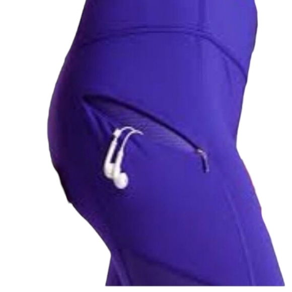 Athleta Vibrant Purple 7/8 Mesh Leggings - Picture 3 of 10